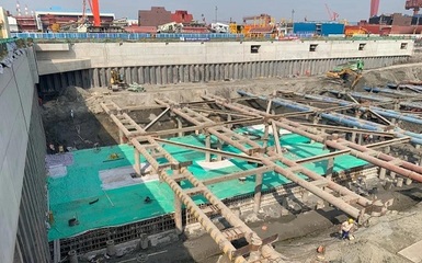 来看“中国最长船坞”!外高桥造船2号坞接长改造项目主体结构完工